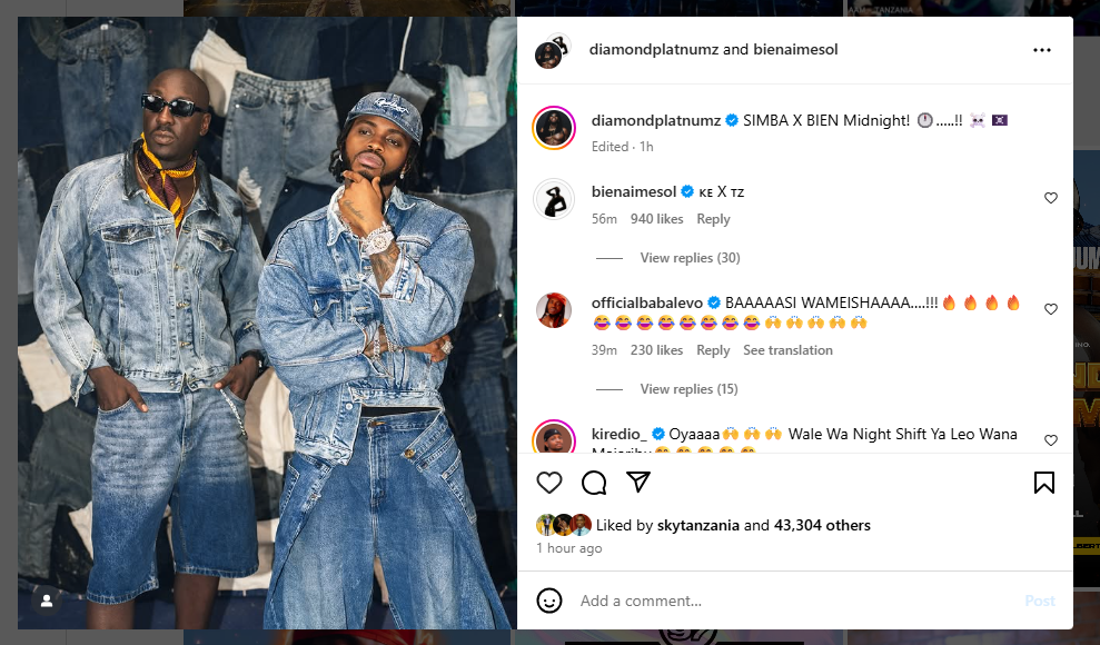 Epic News: Diamond Platnumz and Bien Collaboration Drops Tonight – A Historic Win for East African Music in 2025 2 Diamond Platnumz and Bien Collaboration to Drop Tonight