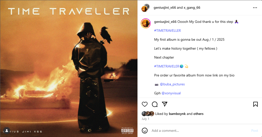 GeniusJini X66 – TIME TRAVELLER Debut Album (2025) 2 GeniusJini X66 - TIMETRAVELLER album