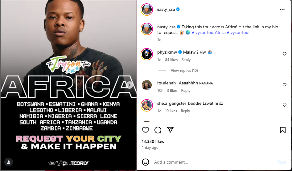 Taking this tour across Africa